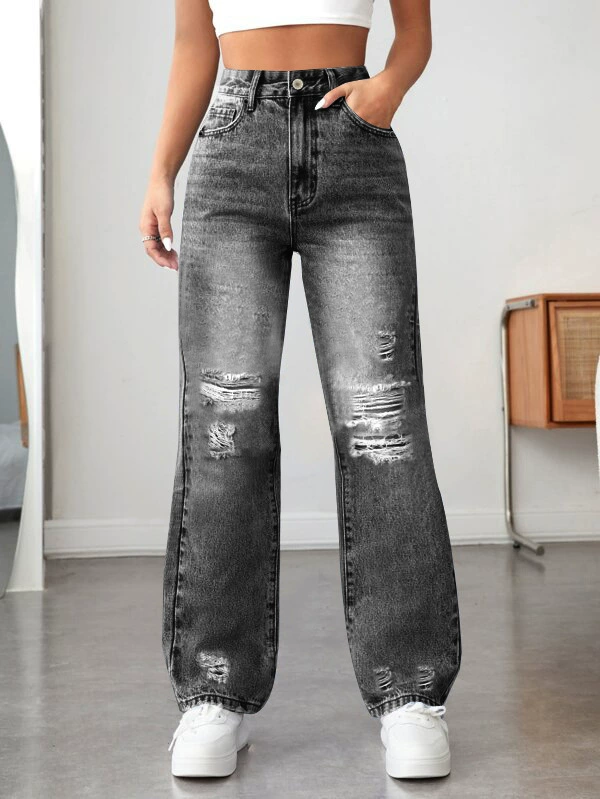 (Cross-border trading), jeans, fitted trousers, high waist