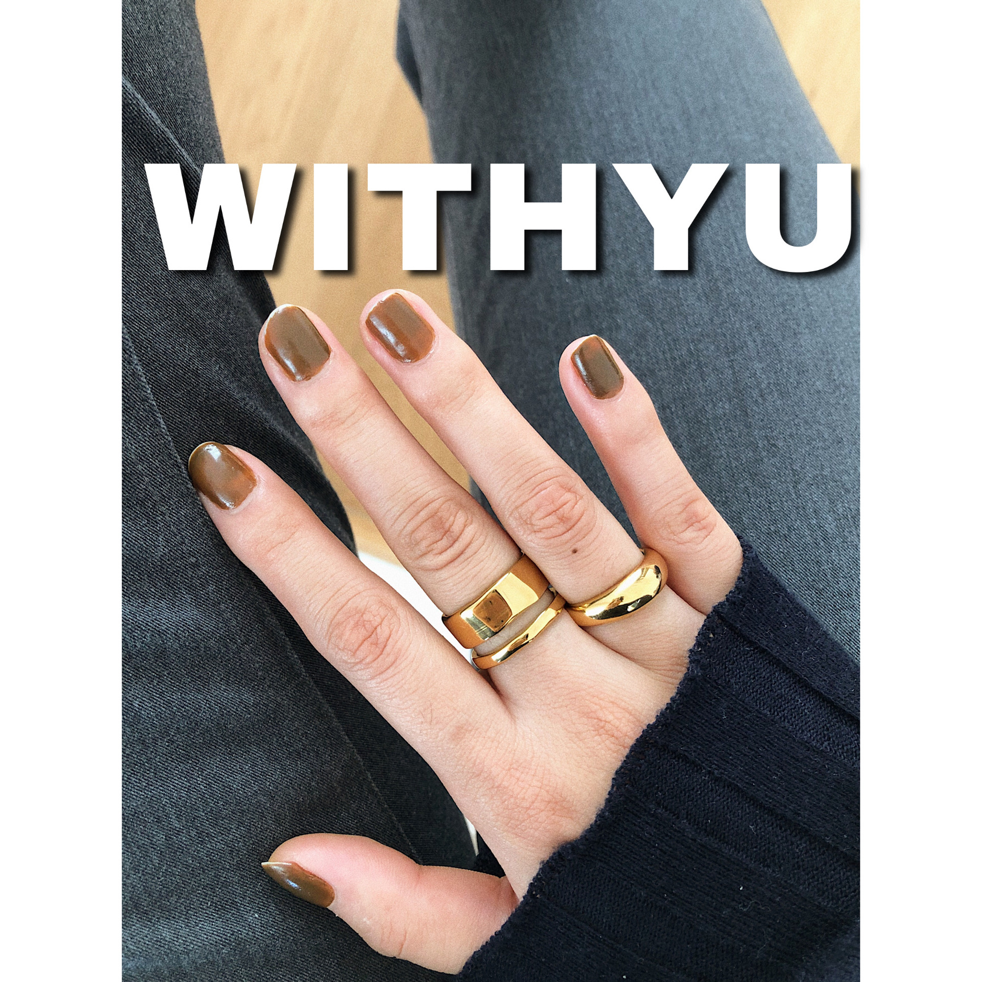 Yuyu jewelry double-layer ring wide vers...