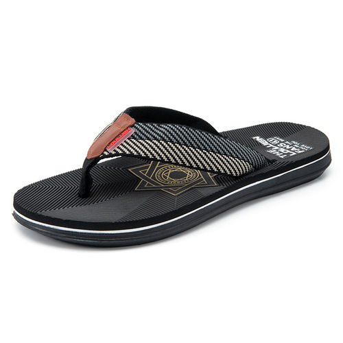 New beach flip-flops for men in summer, non-slip flip-flops, casual flip-flops for outer wear, trendy thick-soled men's slippers wholesale
