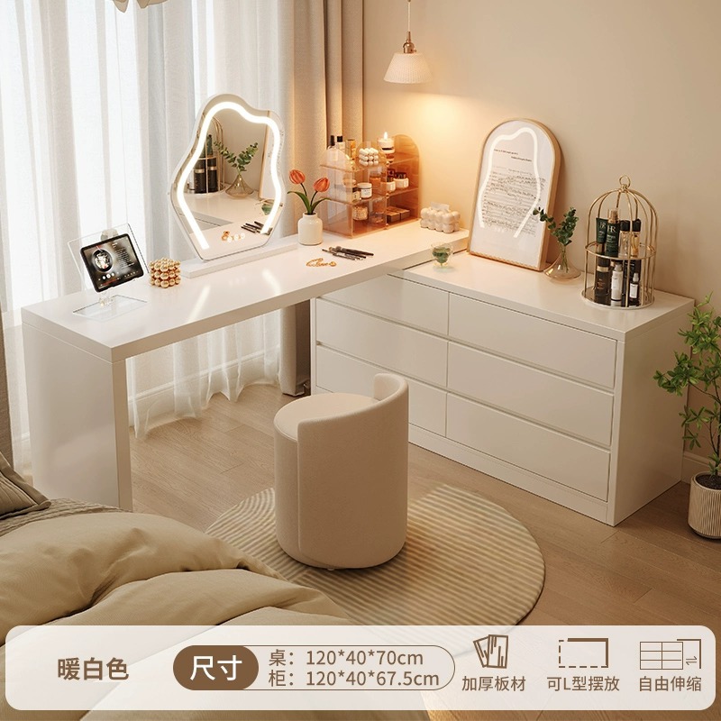 Escritorio de esquina dormitorio simple moderno 2024 nuevo armario de maquillaje escritorio de esquina dormitorio escritorio de computadora