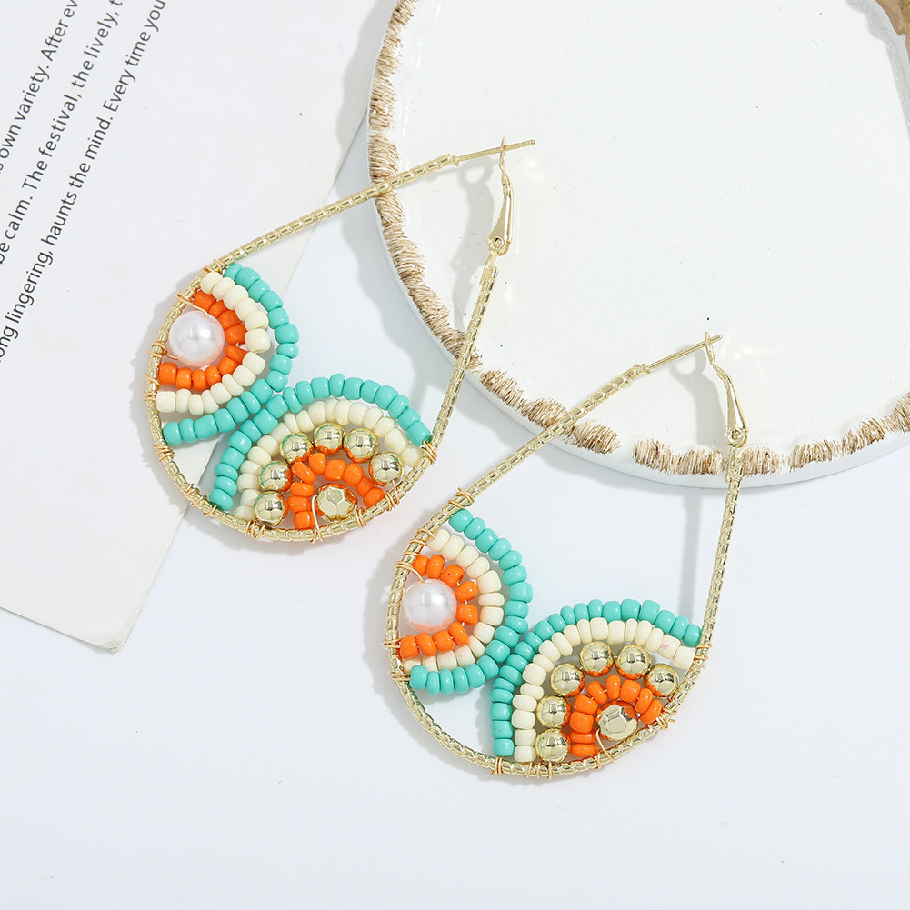 Bohemian Bead Drop-shaped Handmade Earrings display picture 6