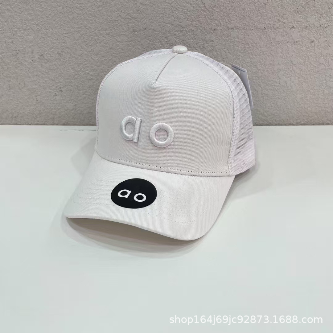 La nueva gorra de béisbol de malla alo bordado sombrero de techo rígido gorra de visera marca de moda sombrero de protección solar casual transpirable