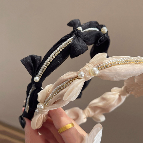 Korean-style minimalist high-end hairpin and headband for women,  new trendy elegant face-covering headband for outdoor use