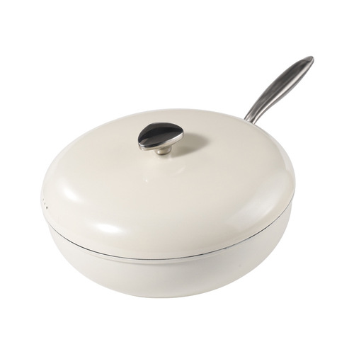 Pebble wok pan household non-stick wok medical stone wok less oil smoke induction cooker universal