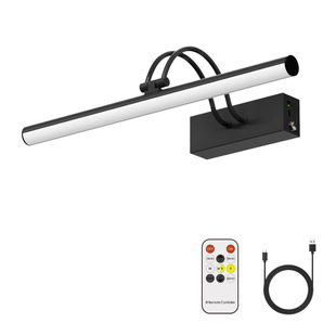 Amazon Cross-Border Exclusive European and American Convenient Installation Mirror Painting Lamp Remote Control Led Wiring-Free Charging Mirror Headlight