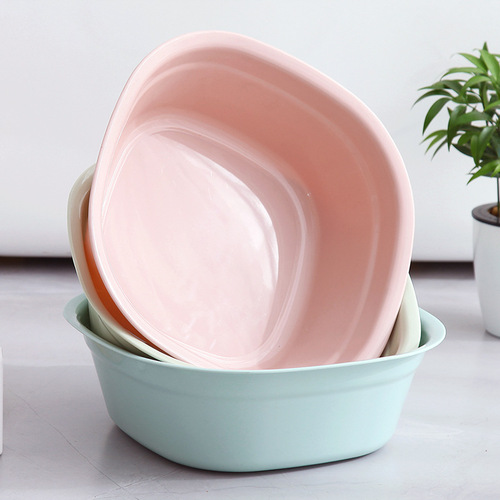 Square thickened foot basin wash basin large household vegetable basin laundry basin baby foot basin small basin wash basin
