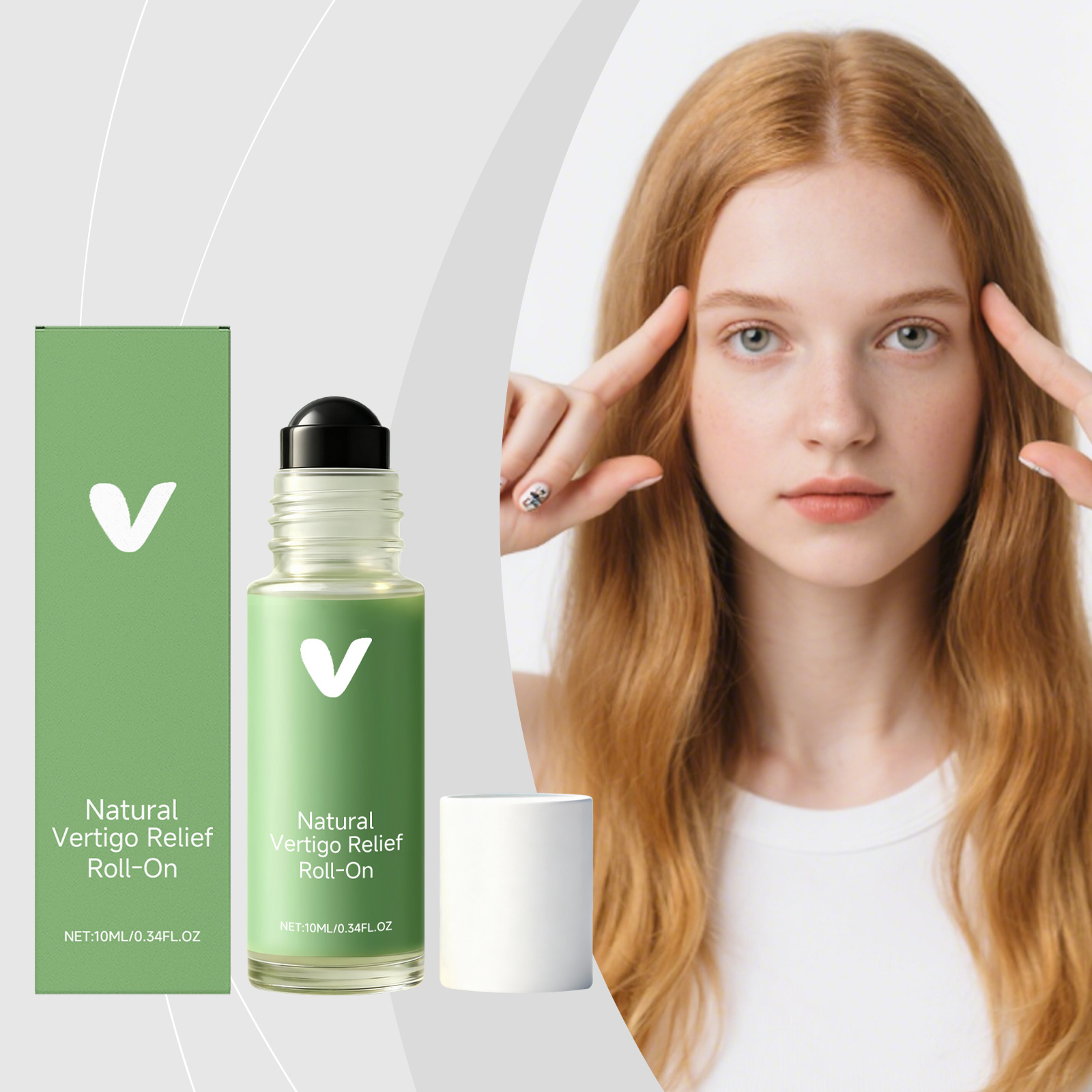 滚珠精油 清凉按摩耳周便携设计男女适用日常护理局部精油