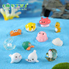 Cute marine jewelry, resin with accessories, micro landscape