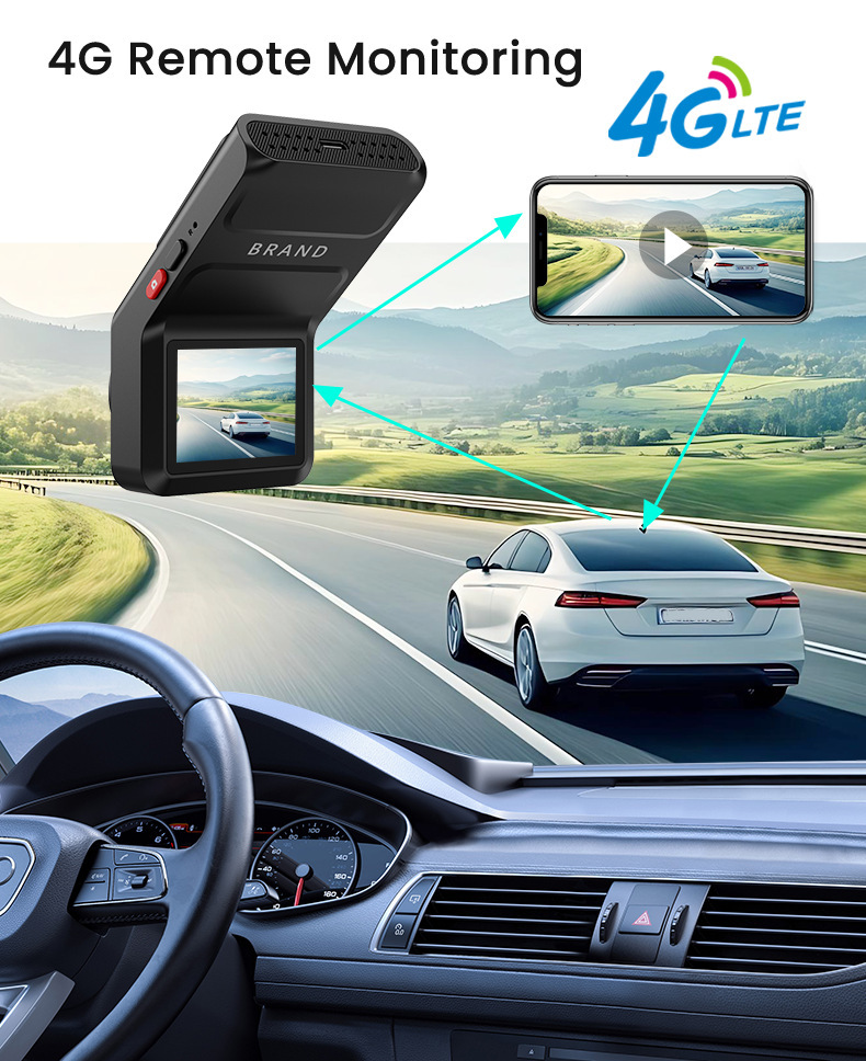 Cross-Border High-Definition Driving Recorder 4g Remote 24-Hour Parking Monitoring Adas Intelligent Driving Bsd Blind Spot Monitoring Wf Connectivity