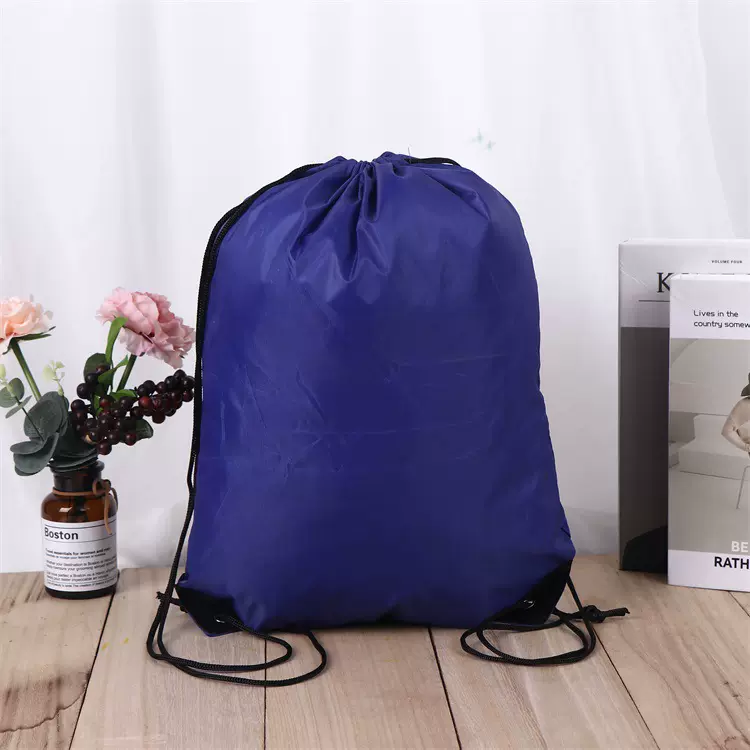 厂家定制涤纶布束口袋 鞋服防尘收纳袋 双抽绳收口拉绳袋定做logo