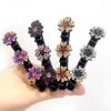 Spring new hair clip hair crushed hair sorting the pinch hairplants, five -petal lace hair accessories, the back of the head double -layer bangs clip