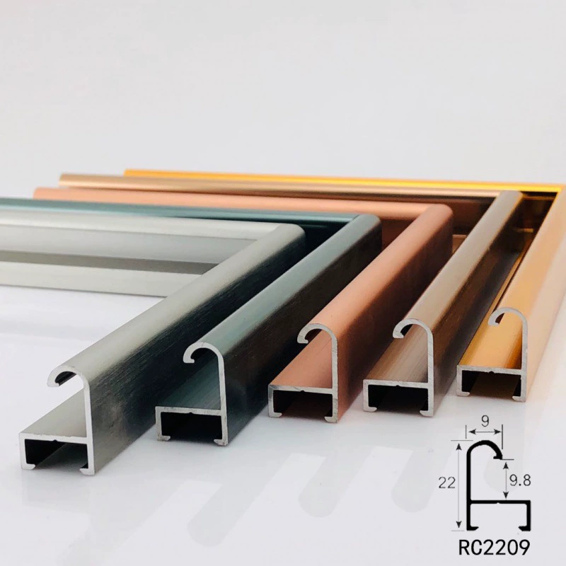 Изогнутая фоторамка из алюминиевого сплава, профиль матового плаката, рекламная рамка для лицензии, фоторамка, декоративные линии, оптовая обработка