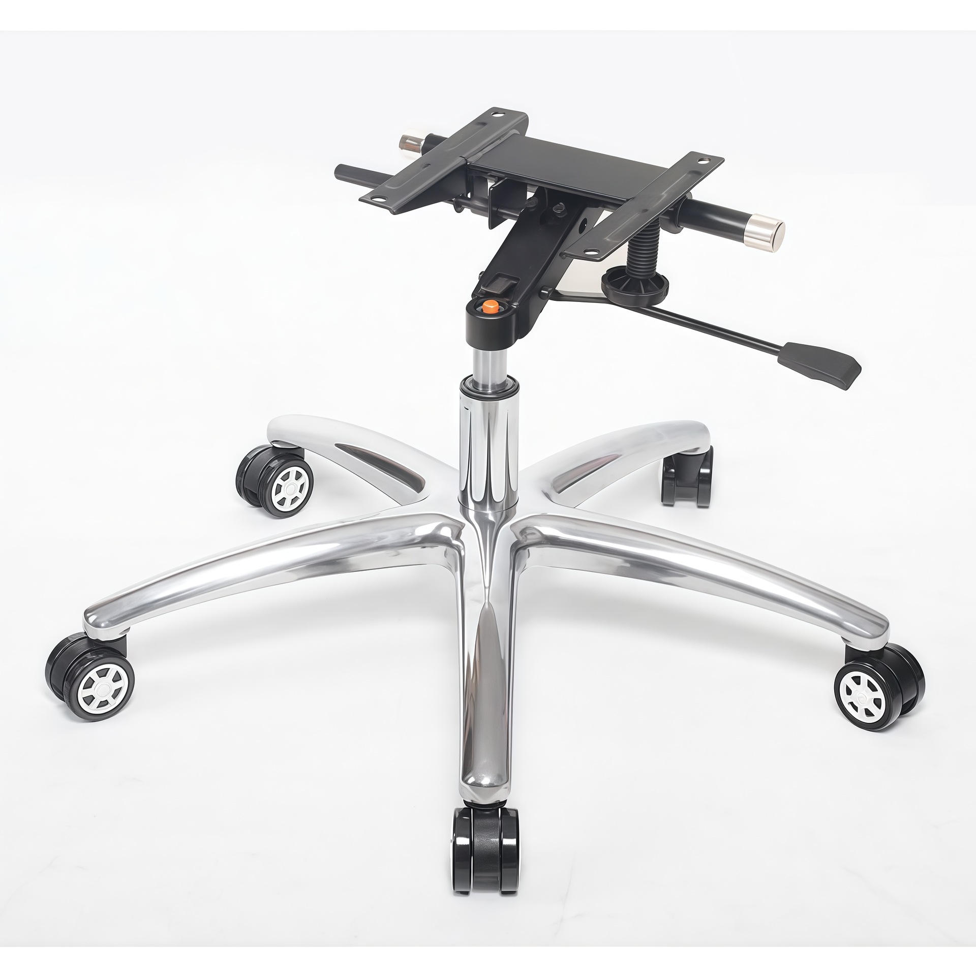 Accesorios de silla giratoria bandeja de soporte varilla de aire varilla de elevación chasis pie base kit rueda pie de cinco estrellas