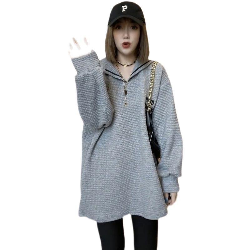 오버 사이즈 300 진 유럽 루즈 재킷 긴 긴 소매 재킷 자수 편지 네이비 칼라 여성 패션