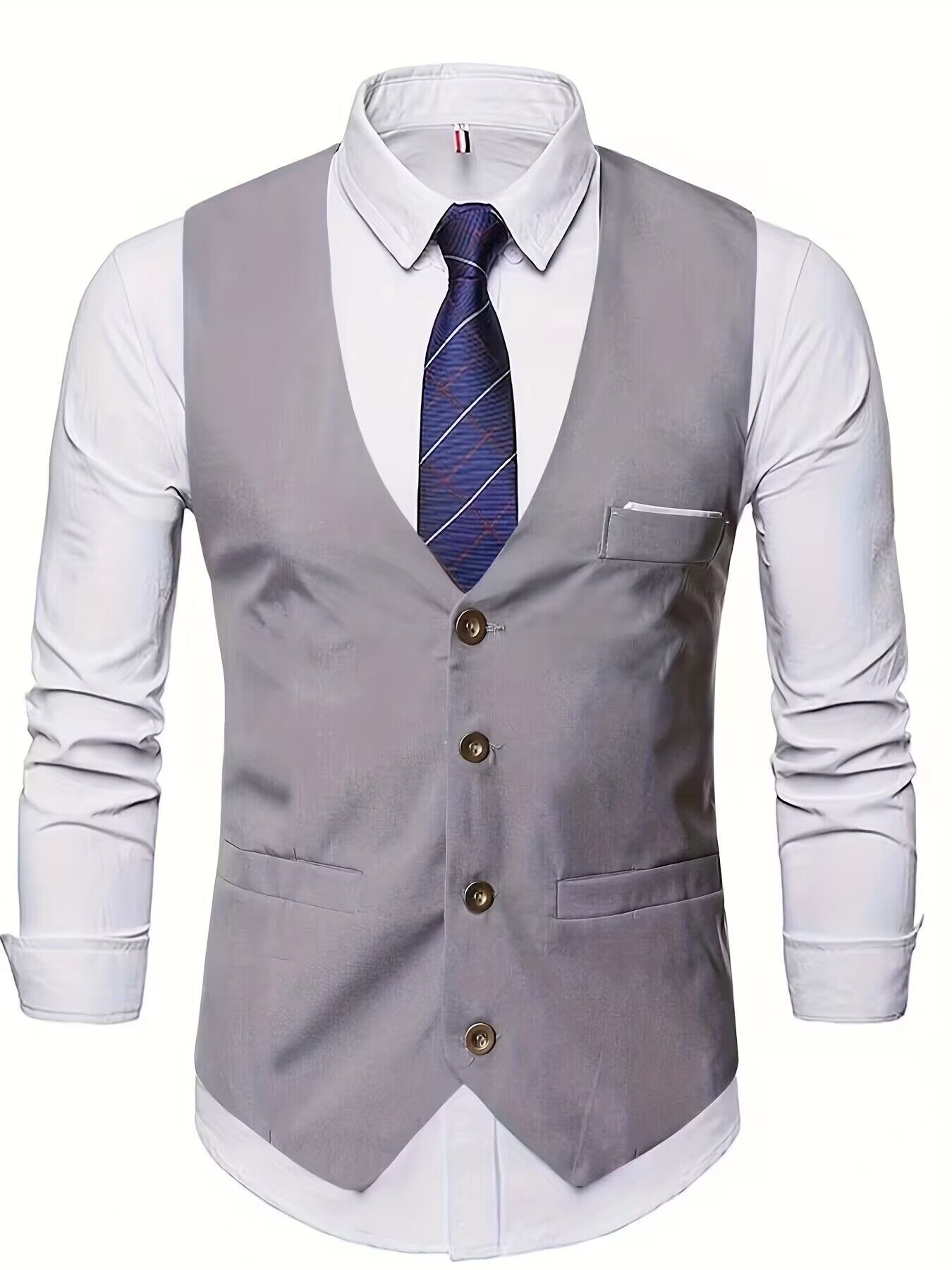 Verano nuevo estilo europeo chaleco de color sólido para hombre chaleco de traje casual de gran tamaño chaleco para hombre chaleco chaleco chaqueta fina