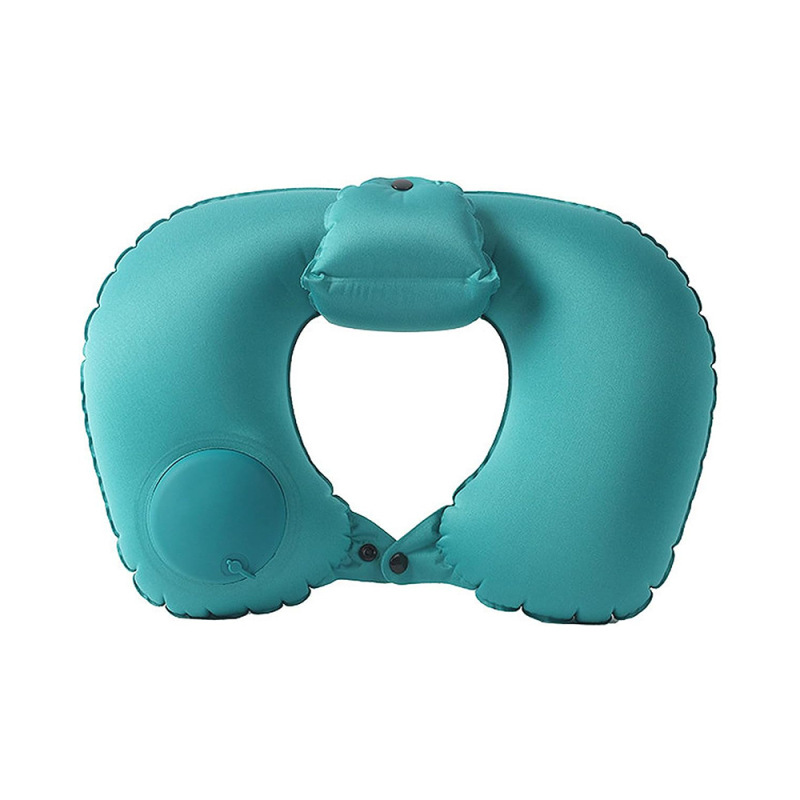 U-shaped back high [flocking] press inflatable pillow-Lake
