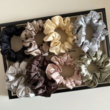 韩系高品质缎面褶皱木耳边小肠发圈女高弹力不伤发丸子头皮筋发绳