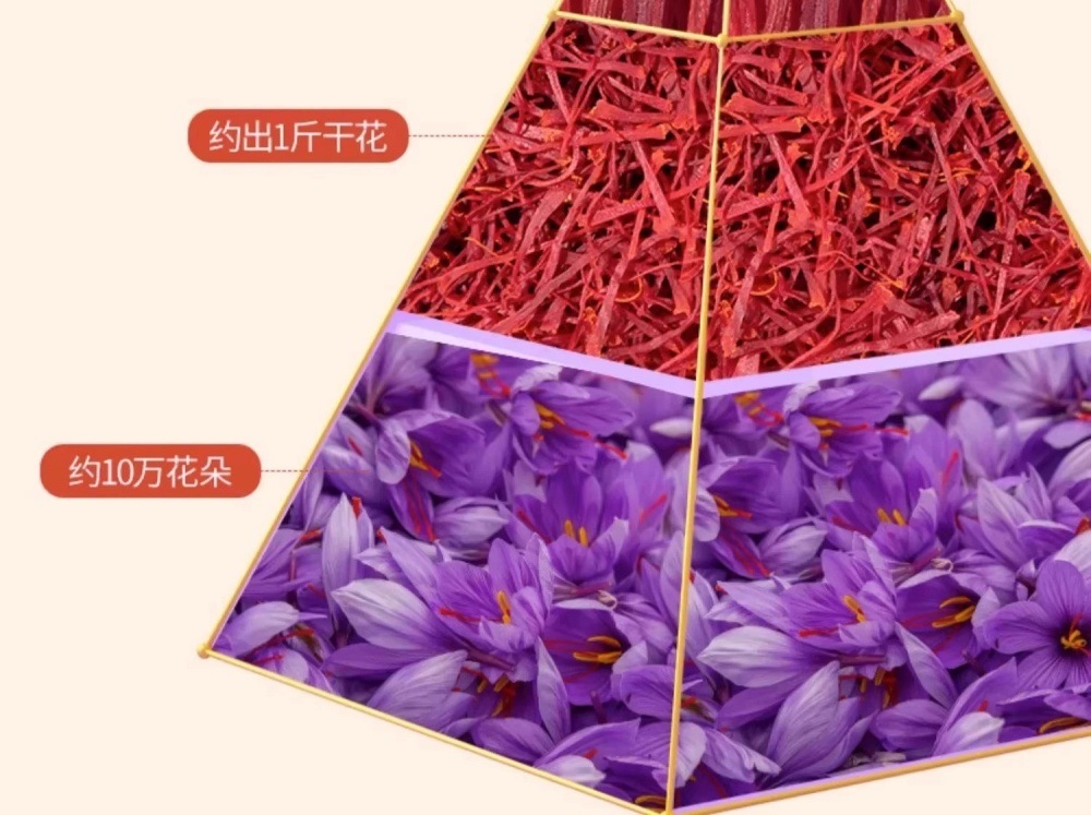Saffron Threads Zang Hong Hua Premium Crocus Stigmas Traditional Herbal Tea 5g Gift Box quality and texture