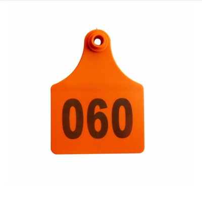 Etiqueta de oreja de ganado extra grande Naranja (001-100)