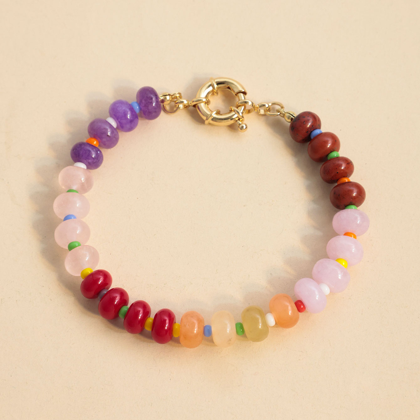 20g Weight Natural Stone, Agate Inlay Material Bracelets, Necklace Classification Casual Occasion Alloy, Agate Material Color Block, Candy Pattern Unisex Gender Vacation Style Color Block Candy Bracelets Necklace Alloy Agate Natural Stone Agate Unisex Vacation Bracelets Necklace 13