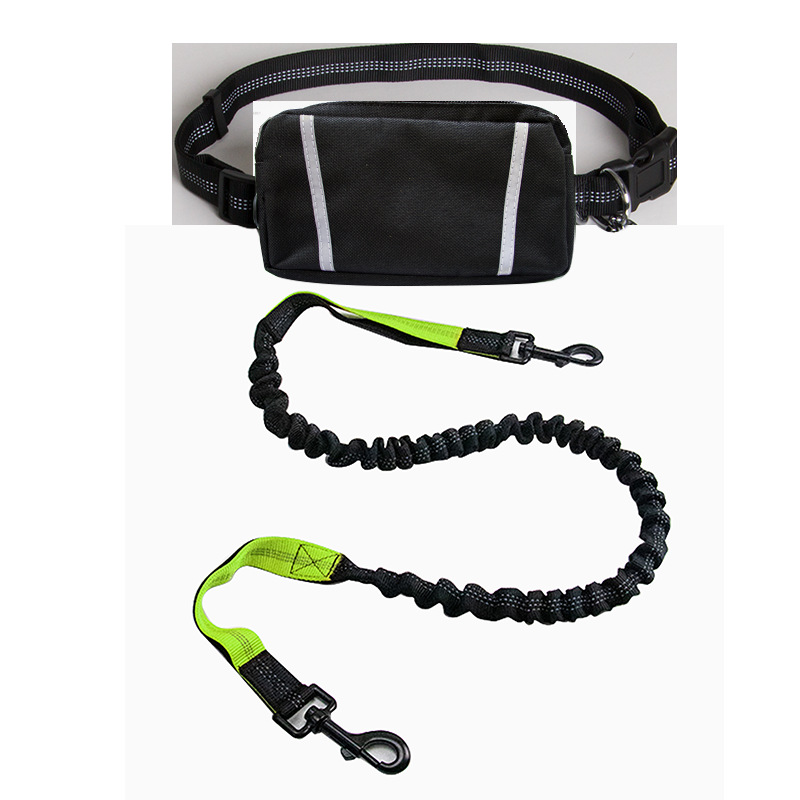 Dongguan kepai corriendo cuerda de tracción con bolsa de cintura cuerda de tracción transfronteriza para mascotas nylon reflexivo perro caminando cuerda de tracción