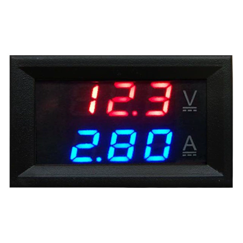 DC0-100V 1A 33050a 100A DC двойной дисплей цифровой амперметр напряжения оголовье точная настройка