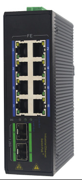 工业级2光8电 POE交换机EGM10AE-8E-2GP-48VDC