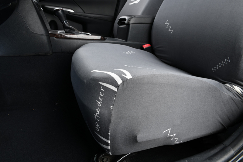 Elastic full-cover fabric seat cover for ride-sharing vehicles, waterproof, suitable for both driver and passenger seats, with elastic edges