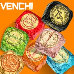 イタリア輸入 VENCHI/ウェンチ ダークチョコレートキャビア バルクスナック 個包装 ウェディングキャンディサンド