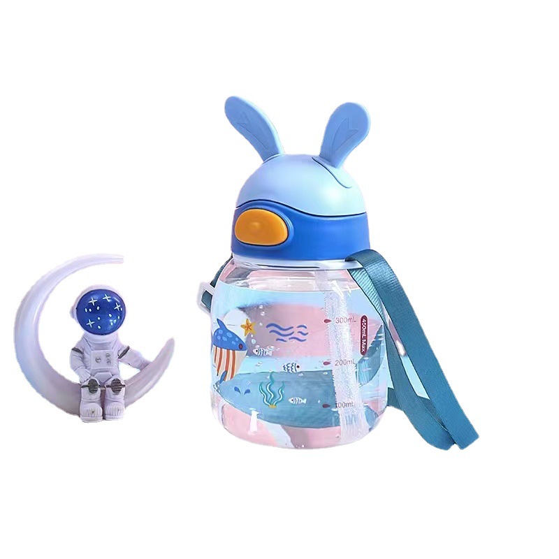 Yitong tazas de azúcar de niños tazas de agua de plástico portátiles lindas tazas de paja de dibujos animados estudiantes tazas de cubierta de rebote al aire libre personalizadas