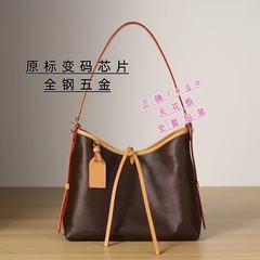 広版クラシック老眼キャリーオールダイナミックチップ本革ショッピングバッグシングルショルダーハンドアップグレード大容量バッグ