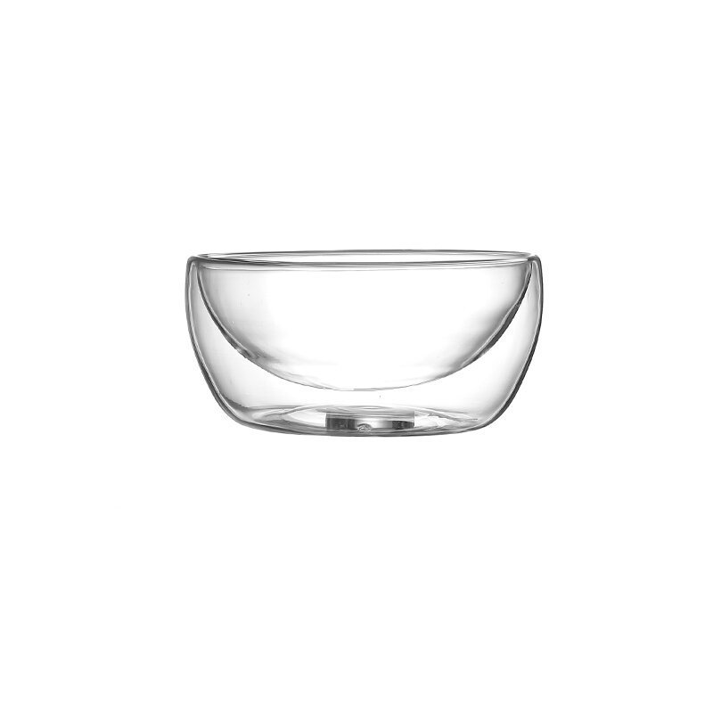 Vidrio de borosilicato tazón de doble capa aislado vidrio transparente cocina tazón de fideos instantáneos ensalada de frutas y verduras tazón hogar