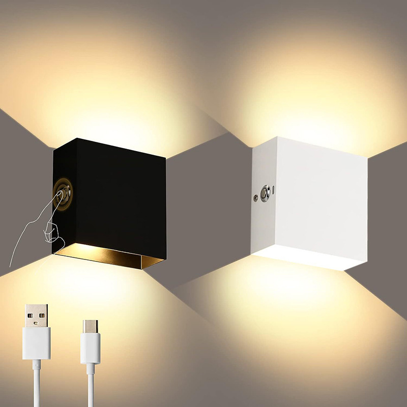 クロスボーダー LED 人体センサーウォールランプパンチフリー配線磁気充電式ウォールランプ寝室のベッドサイドの雰囲気ナイトライト|undefined