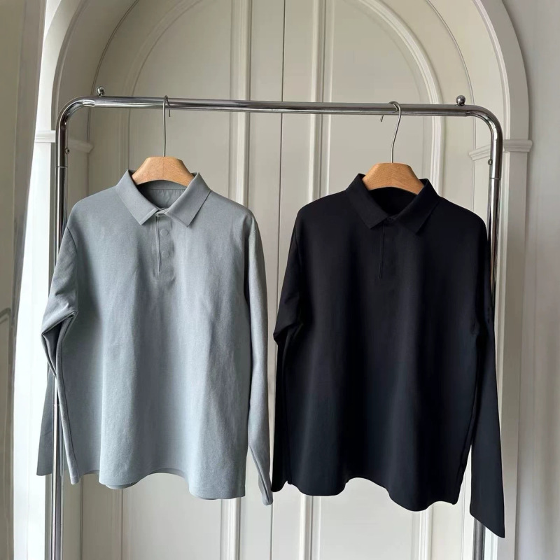 【yy9031】Men's new autumn business casual commuter versatile turn-down collar polo simple long-sleeve T-shirt 【yy9031】Men's new autumn business casual commuter versatile turn-down collar polo simple long-sleeve T-shirt