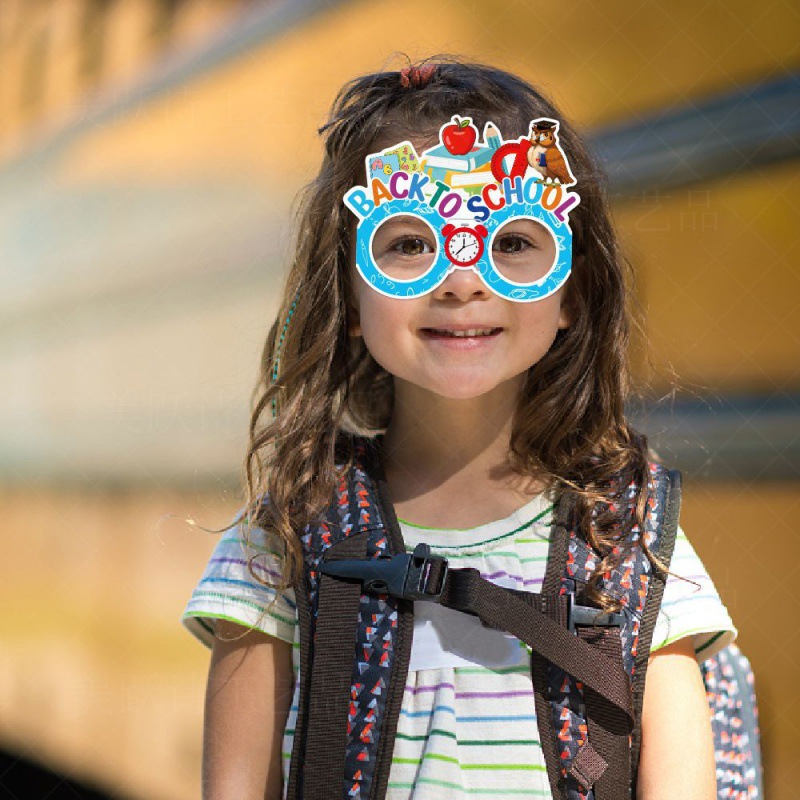 Nuevas gafas de decoración de fiesta de regreso a la escuela transfronterizas