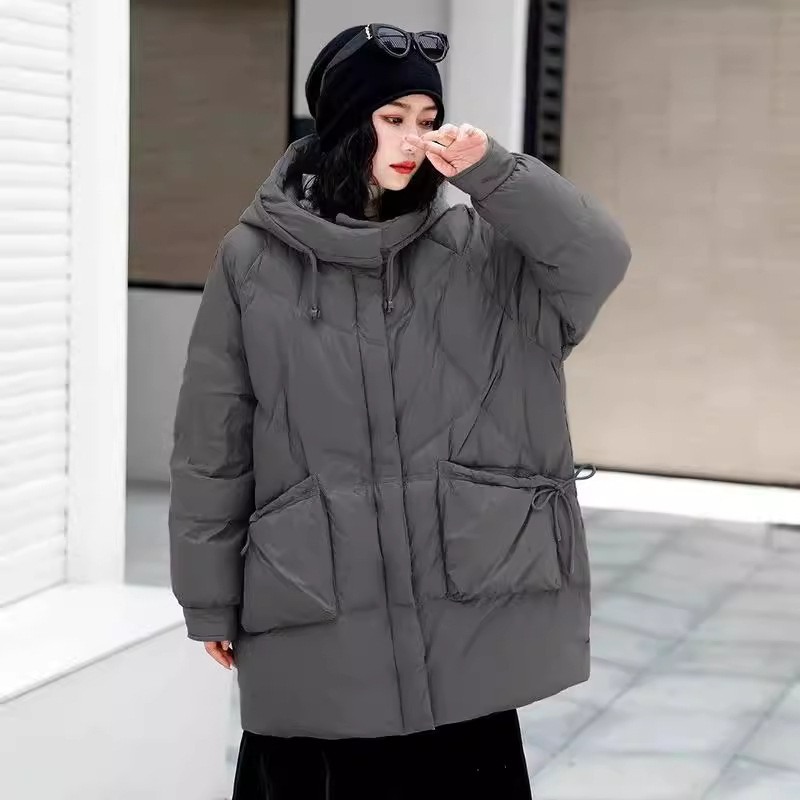 Artistic Retro Large-Size Hooded down Jacket 26 Winter Women's High-End Loose Stylish Age-Reducing White Duck down Warm Coat Artistic Retro Large-Size Hooded down Jacket 26 Winter Women's High-End Loose Stylish Age-Reducing White Duck down Warm Coat