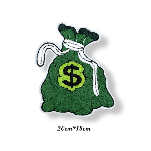 Towel embroidered dollar sign money bag banknote cloth sticker seal Zai Bian patch factory direct sale