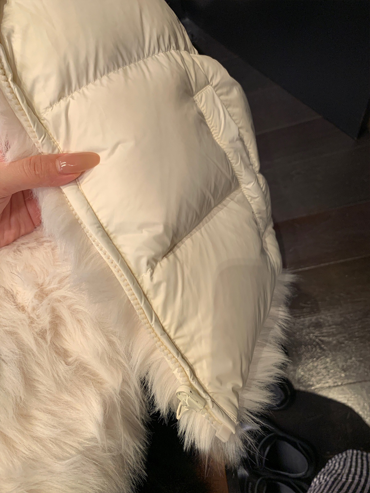 Los dos lados de la ropa de algodón de lana abrigo de mujer otoño invierno nuevo sin mangas hombro de alta sensación de chaleco de piel ecológica image 5