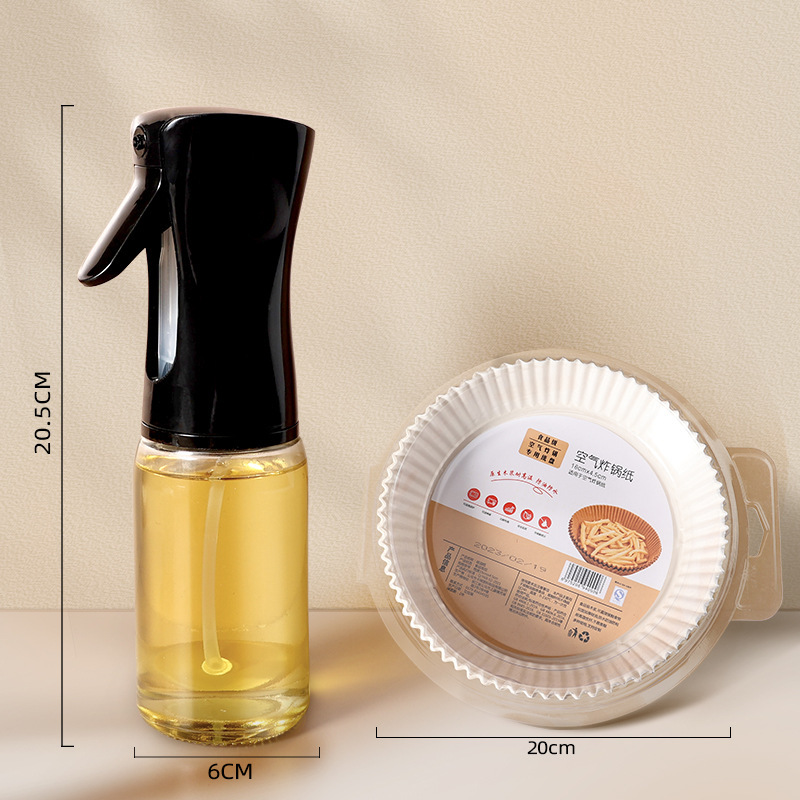 Botella de pulverización de aceite para freidora de aire, botella de pulverización de aceite para cocina, botella de pulverización de niebla de control de aceite, botella de condimento de alta presión, lata