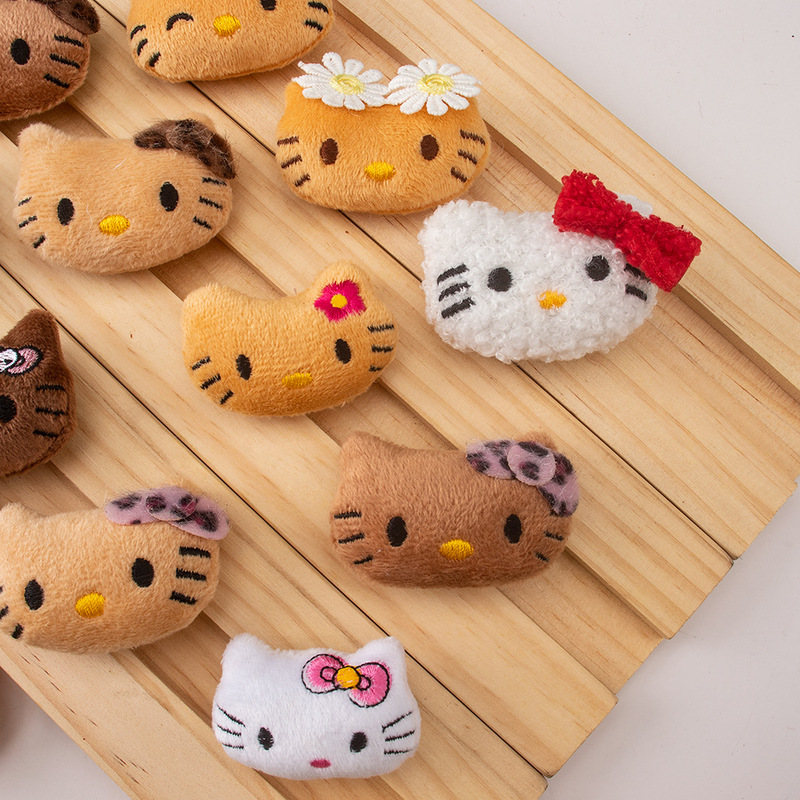 かわいいケイティぬいぐるみペンダント KT 猫ヘアアクセサリーゴムバンドヘアピン人形 DIY 服靴下帽子アクセサリー|undefined