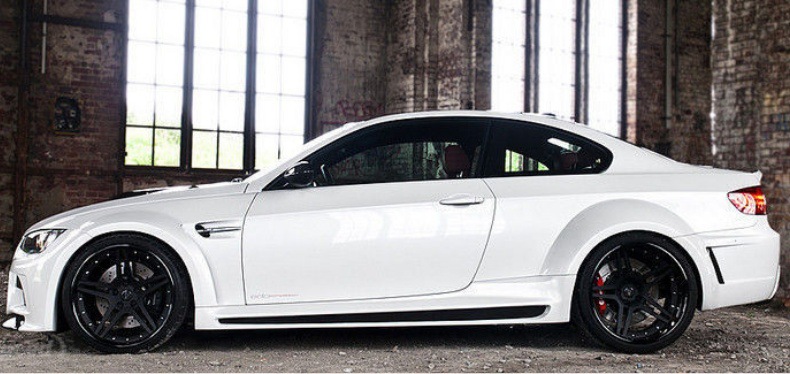 Suitable for BMW E92 E93 M3 modification wide-body V-style carbon fiber front lip, side skirts, and rear lip kit