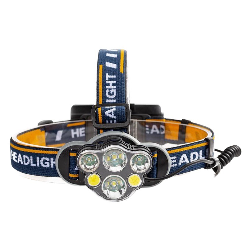 Transfronteriza 8-Lámpara LED deportes al aire libre titular de la lámpara COB iluminación de la batería de litio USB recargable luz fuerte faro