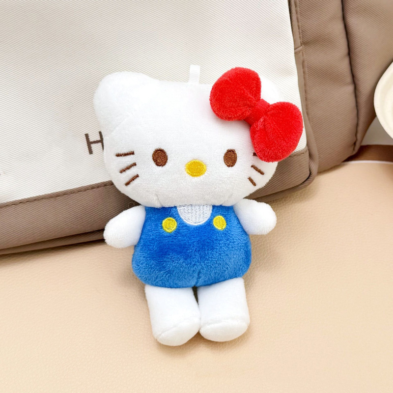 Popular Kt Cat Plush Toy Keychain Bag Charm Cute Doll Small Pendant Kt Cat Doll