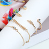 Fashionable jewelry, metal bracelet, set, European style, new collection, 4 pieces, wholesale