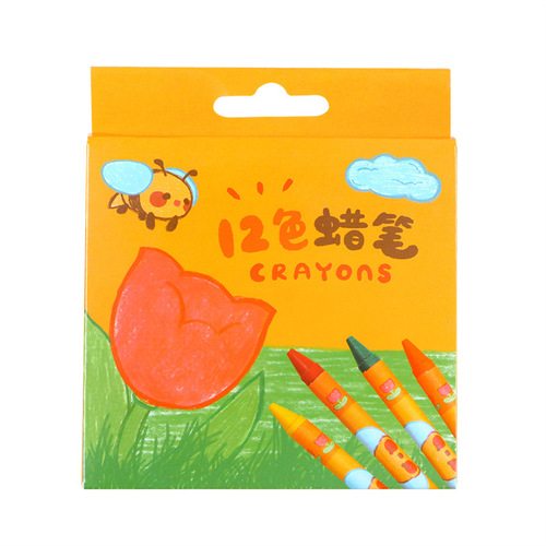 Children's Cartoon Tulip Crayons Don't Dirty Hands Art Oil Pastels Graffiti Stationery Set Kindergarten Prizes Wholesale
