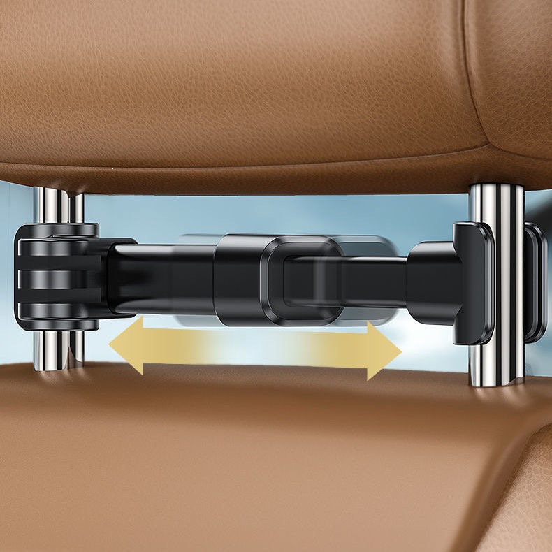Car-mounted phone and tablet holder for rear seat headrest, multifunctional support for iPad, automotive accessories