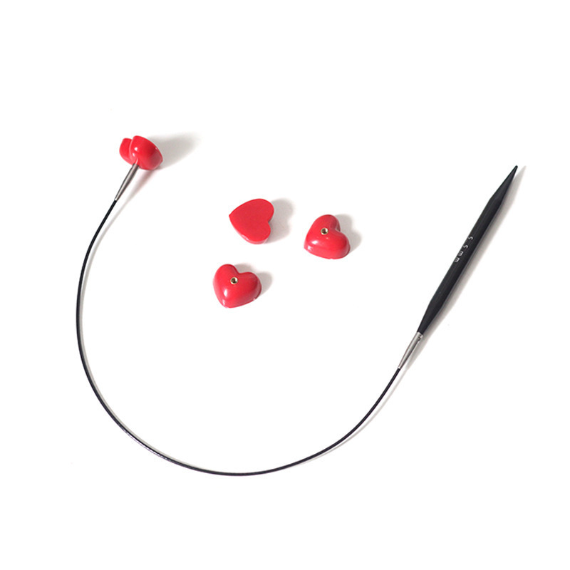 5 8 mangueras de aguja de anillo desmontable de alúmina negra juego de aguja de aluminio herramienta de tejido de aguja de anillo de cuerda intercambiable de aguja de aluminio