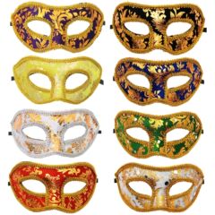 アマゾンの人気モデルのジャズマスクの布の布の布の平頭の男性の縁のマスクの祝日の用品の卸売り