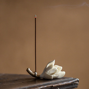 Magnolia line incense insert pure handmade ceramic pinch flower incense holder home furnishings ornaments tea room pen shelf tea ceremony accessories