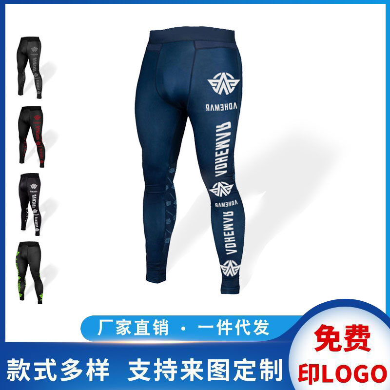 Boxing Sports Tight Pants Leggings Muay Thai Fighting Pants Sanda Training Clothing Male Wushu Fighting Poison Liquid
